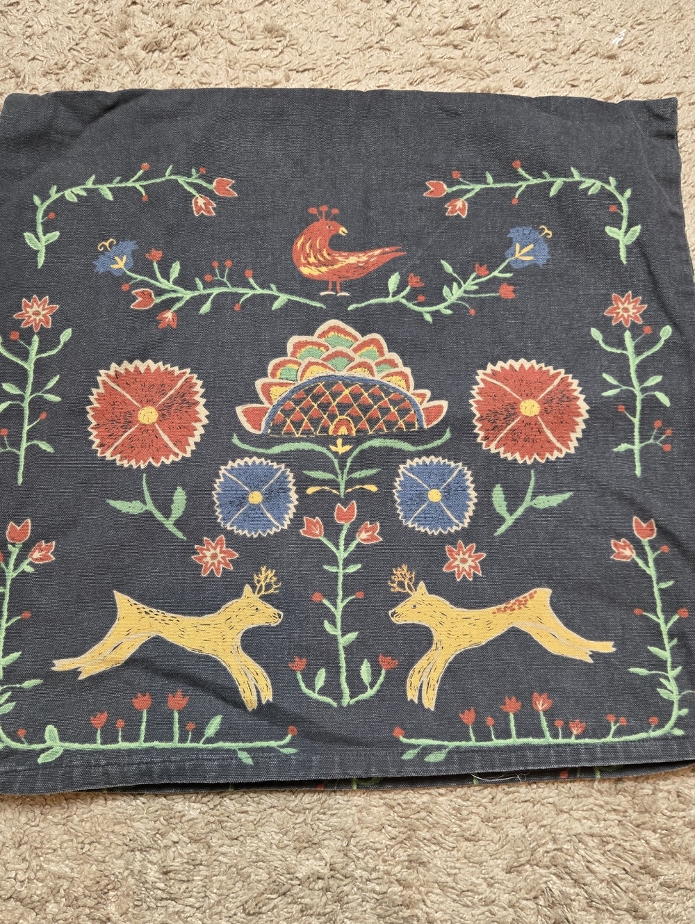 Ikea Renrepe Folk art Pillow cover